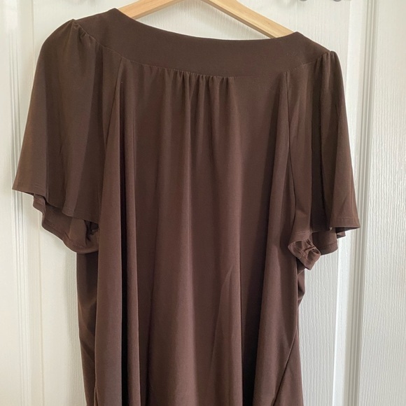 Notations brown top w/jeweled neckline 2X EUC - Picture 2 of 9